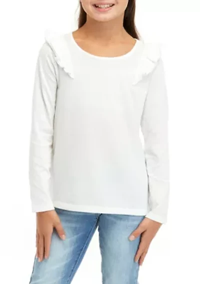 Girls 7-16 Ruffle T-Shirt