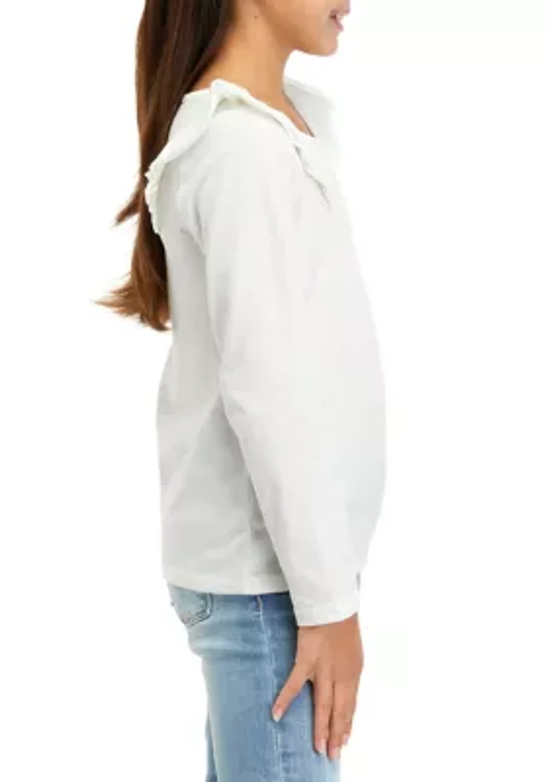 Girls 7-16 Ruffle T-Shirt