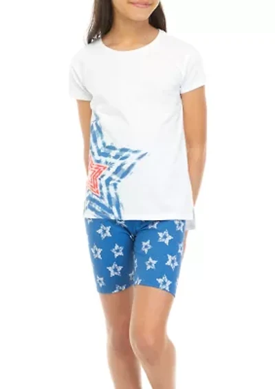 Girls 7-16 Tunic Bike Short Set