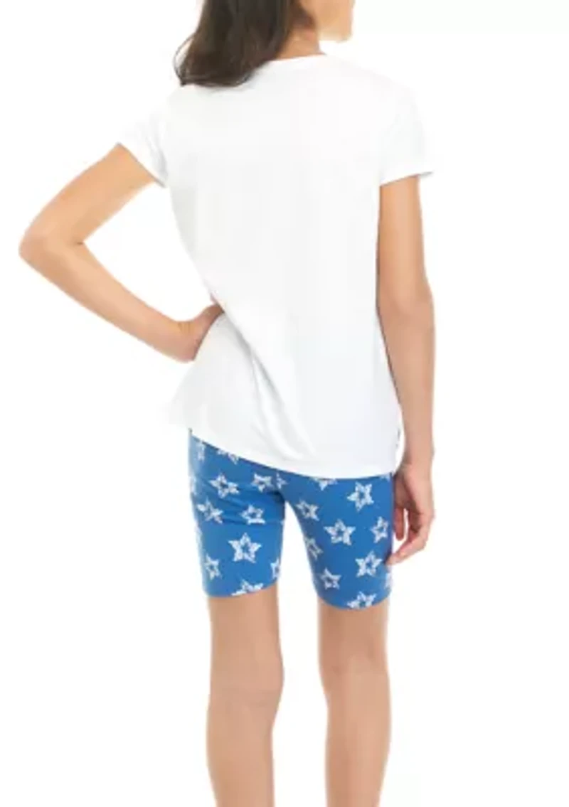 Girls 7-16 Tunic Bike Short Set