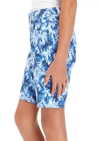 Girls 7-16 Tie Dye Knit Bermuda Shorts