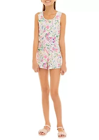 Girls 7-16 Printed Romper