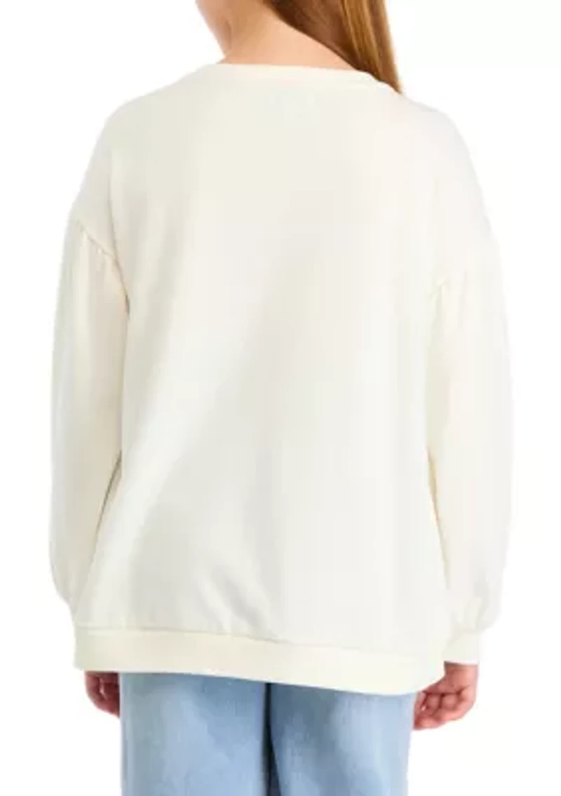 Girls 7-16 Puffed Sweeper Shirt