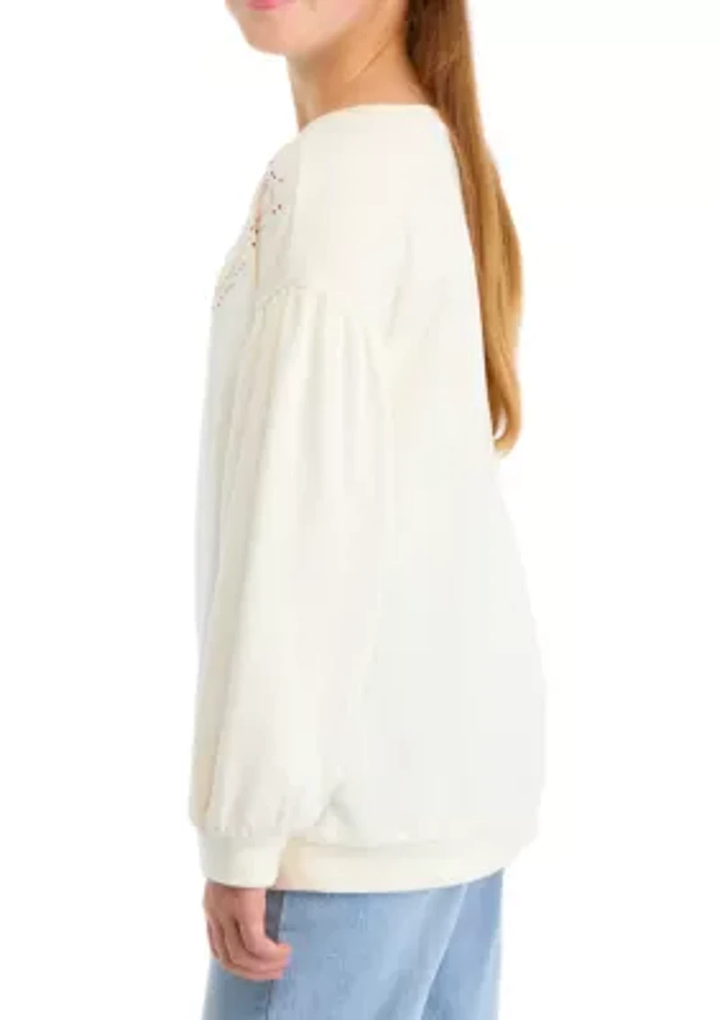 Girls 7-16 Puffed Sweeper Shirt