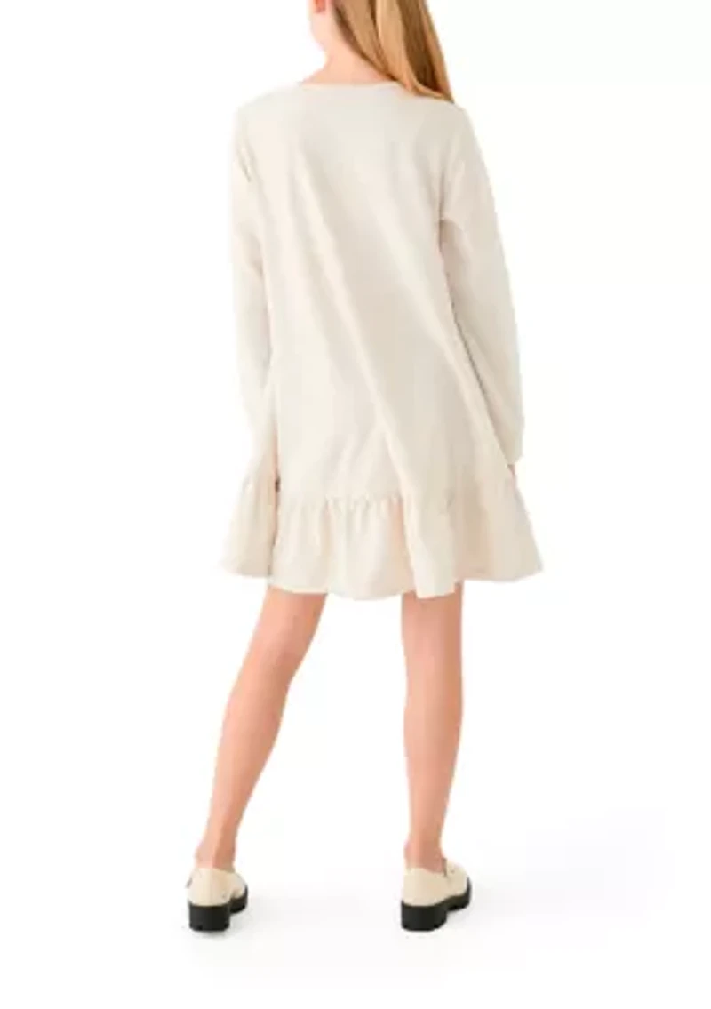 Girls 7-16 Long Sleeve Sweater Dress