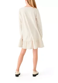 Girls 7-16 Long Sleeve Sweater Dress