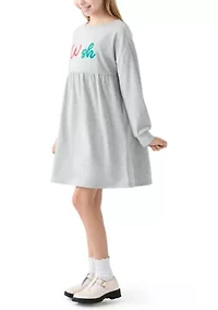 Girls 7-16 Long Sleeve Wish Sweatshirt Dress