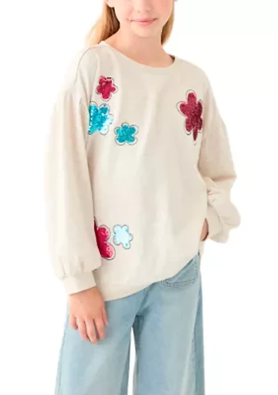 Girls 7-16 French Terry Sweeper Sweatshirt