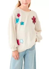 Girls 7-16 French Terry Sweeper Sweatshirt