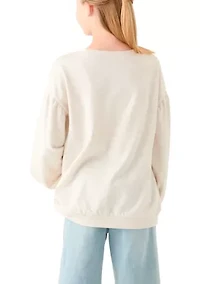 Girls 7-16 French Terry Sweeper Sweatshirt