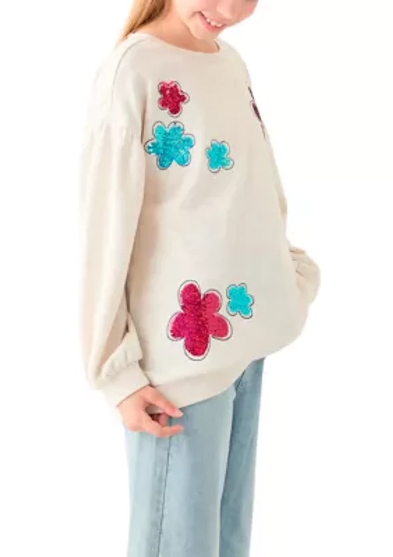 Girls 7-16 French Terry Sweeper Sweatshirt