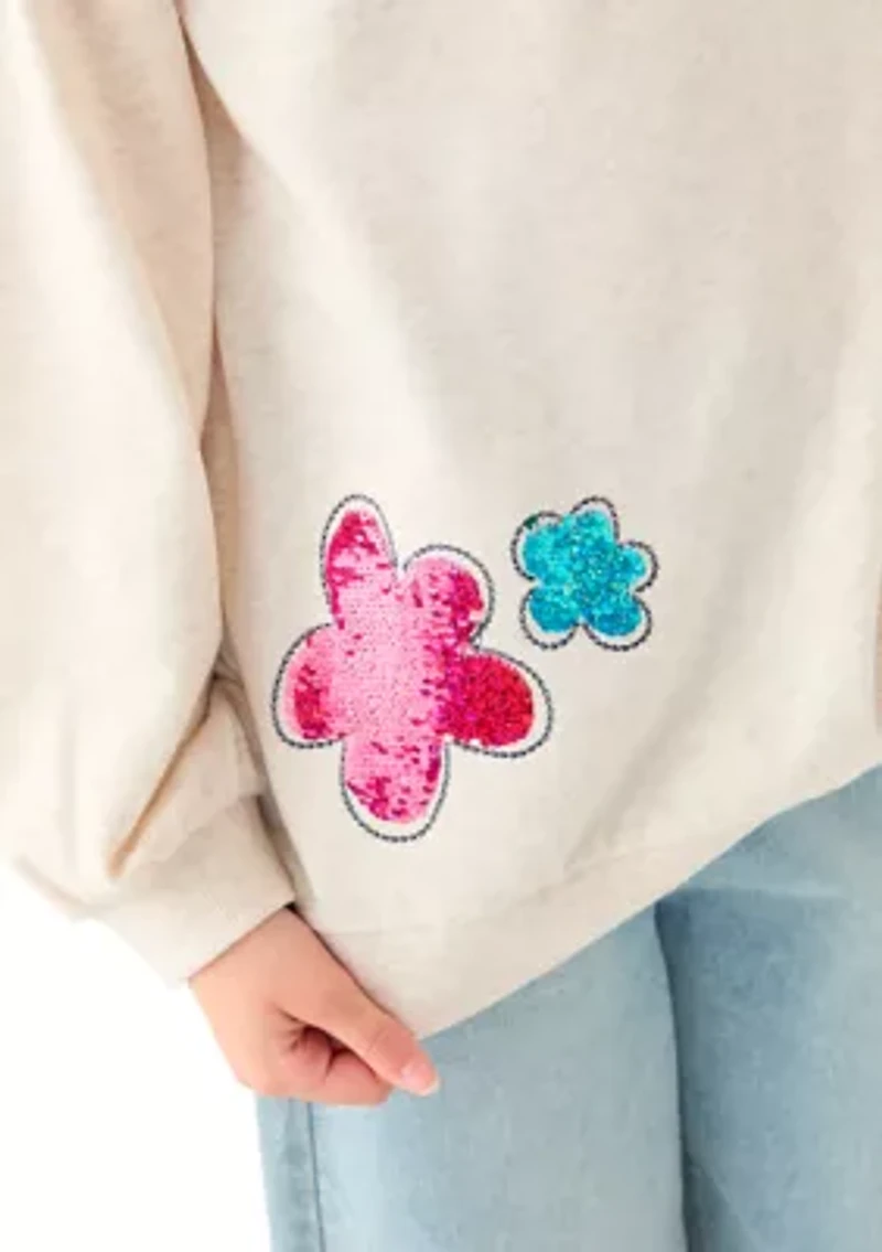 Girls 7-16 French Terry Sweeper Sweatshirt