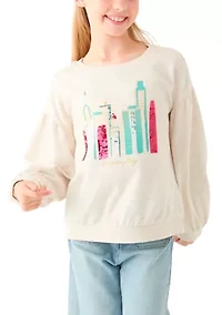 Girls 7-16 Puff Sleeve Sweatshirt