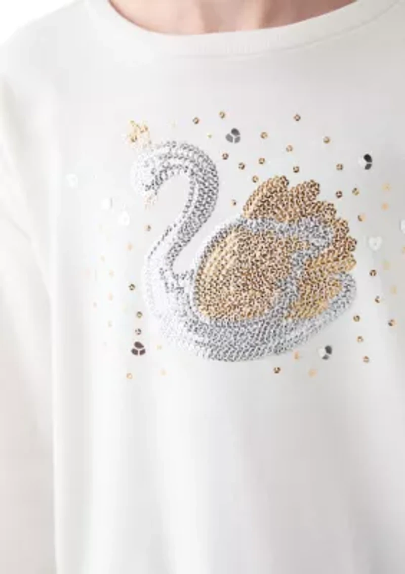 Girls 7-16 Rhinestone Swan Graphic T-Shirt