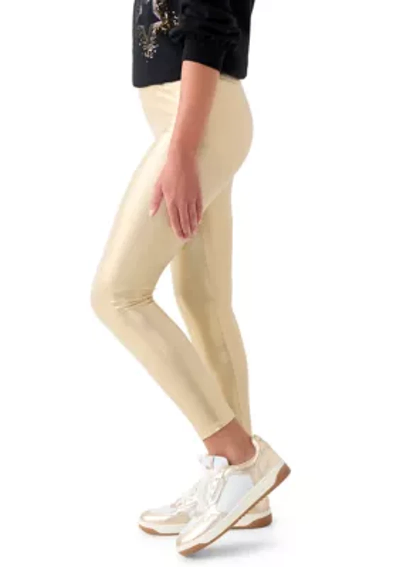 Girls 7-16 Metallic Leggings