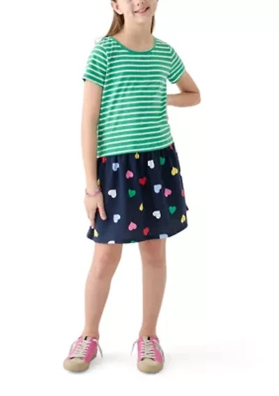 Girls 7-16 2fer Knit Dress