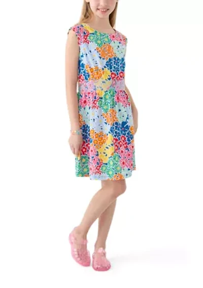 Girls 7-16 Smocked Waist Knit Dress