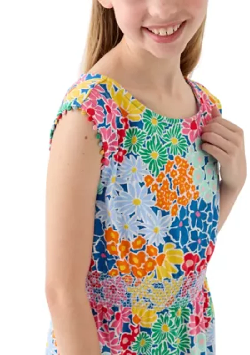 Girls 7-16 Smocked Waist Knit Dress