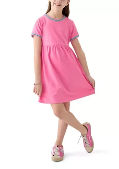 Girls 7-16 Solid French Terry Dress