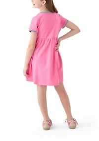 Girls 7-16 Solid French Terry Dress