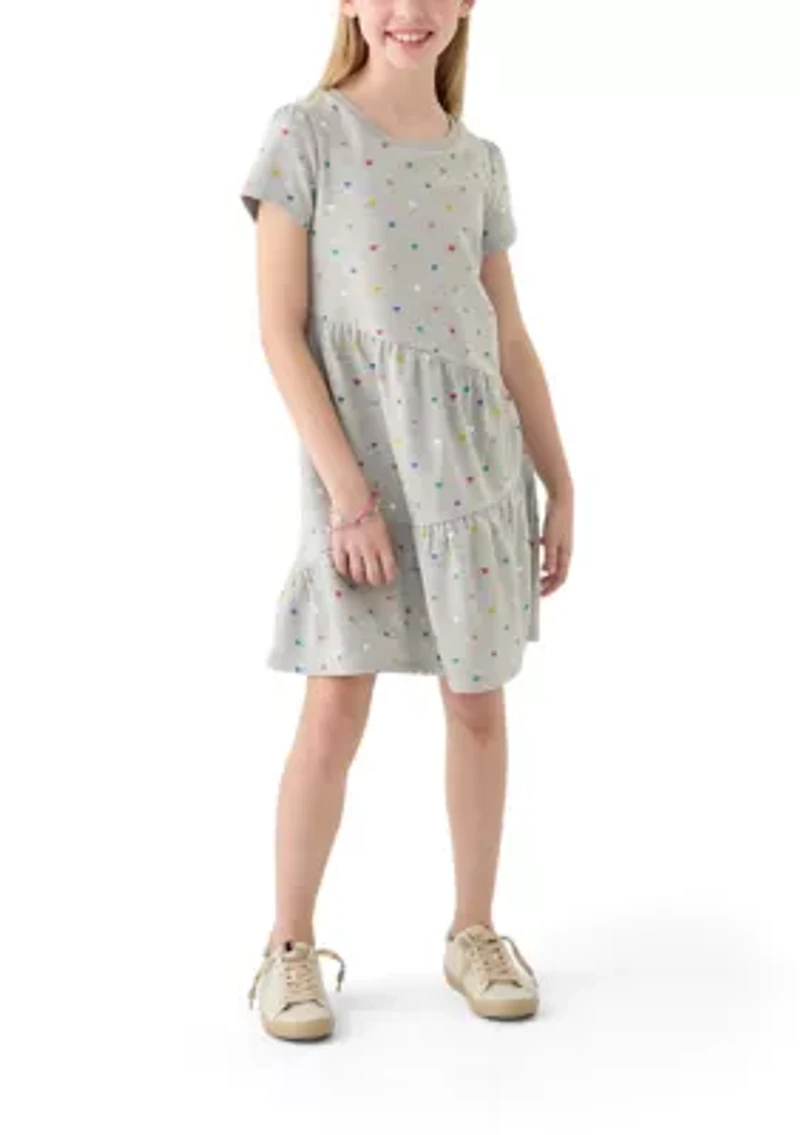 Girls 7-16 Printed A-Line Dress