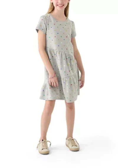 Girls 7-16 Printed A-Line Dress