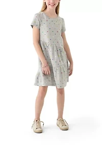 Girls 7-16 Printed A-Line Dress