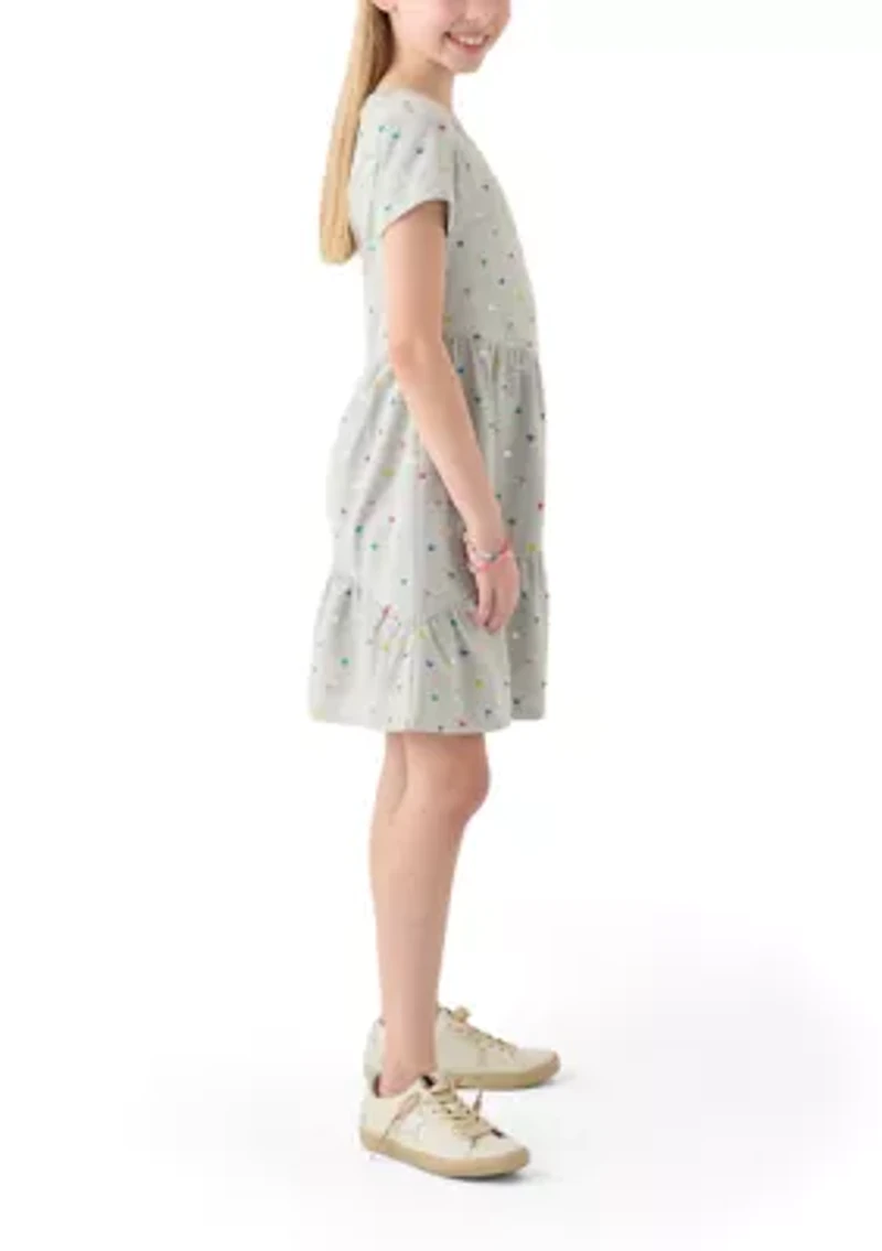 Girls 7-16 Printed A-Line Dress