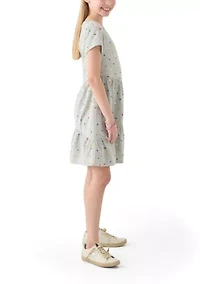 Girls 7-16 Printed A-Line Dress