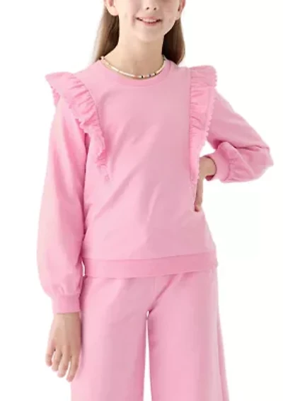 Girls 7-16 Ruffle Sweatshirt