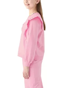 Girls 7-16 Ruffle Sweatshirt