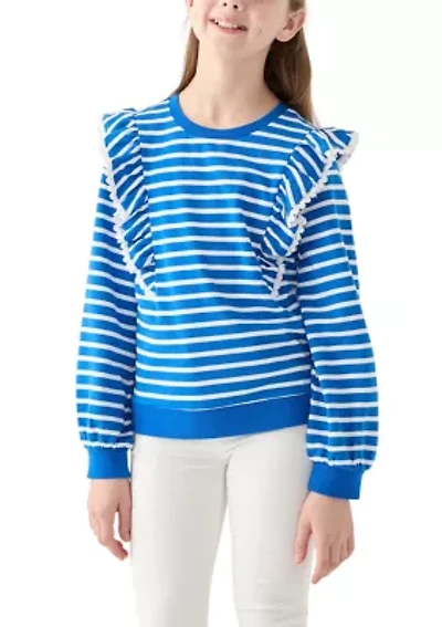 Girls 7-16 Ruffle Sweatshirt