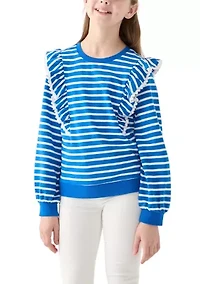 Girls 7-16 Ruffle Sweatshirt
