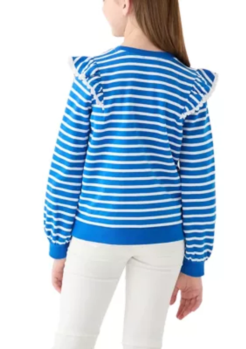 Girls 7-16 Ruffle Sweatshirt