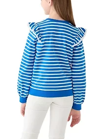 Girls 7-16 Ruffle Sweatshirt