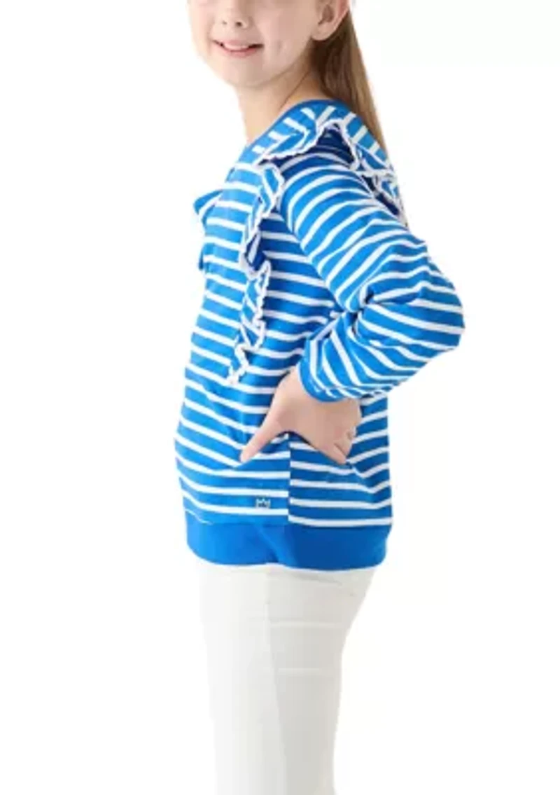 Girls 7-16 Ruffle Sweatshirt