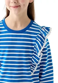 Girls 7-16 Ruffle Sweatshirt