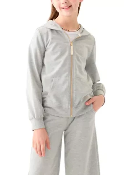 Girls 7-16 French Terry Zip Heather Hoodie