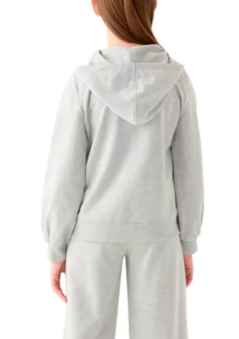 Girls 7-16 French Terry Zip Heather Hoodie