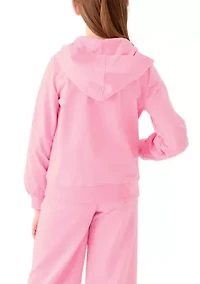 Girls 7-16 French Terry Zip Heather Hoodie