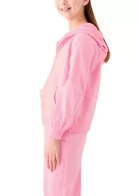 Girls 7-16 French Terry Zip Heather Hoodie