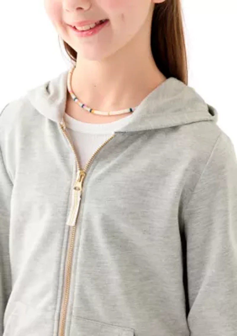 Girls 7-16 French Terry Zip Heather Hoodie