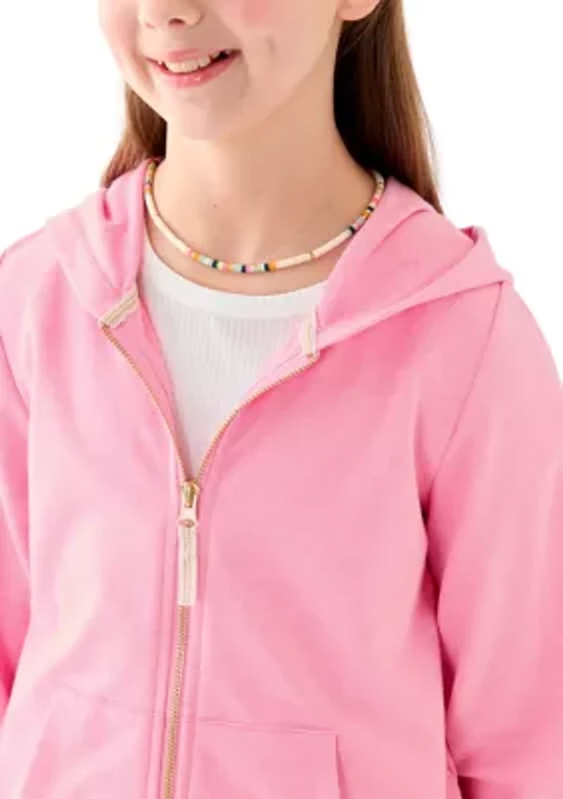 Girls 7-16 French Terry Zip Heather Hoodie