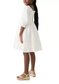 Girls 7-16 Smocked Chiffon Dress