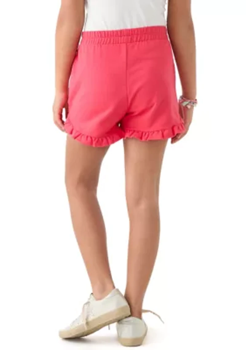 Girls 7-16 Pull On Ruffle Shorts
