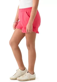 Girls 7-16 Pull On Ruffle Shorts