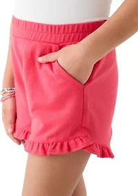 Girls 7-16 Pull On Ruffle Shorts