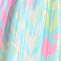 Girls 4-6x Puff Sleeve Smocked Printed Top