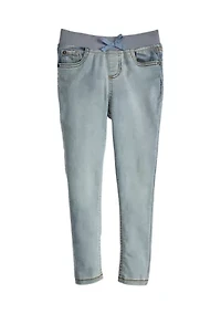 Girls 4-6x Ribbed Waist Jeggings