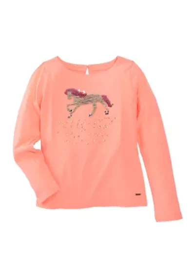 Girls 4-6x  Long Sleeve Graphic T-Shirt